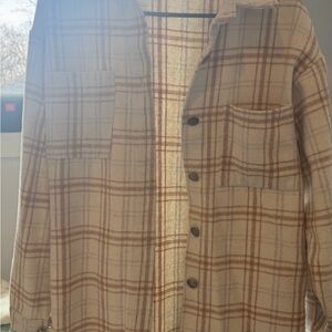 Plaid Button-Up Women's Hoodie